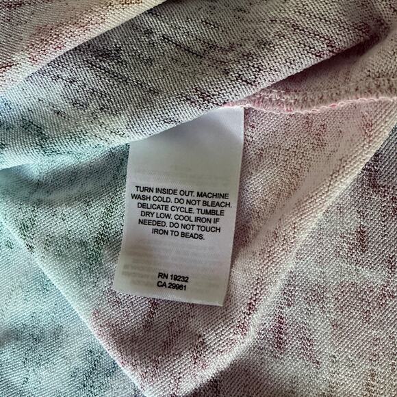 Alfred Dunner Woman 3/4 Sleeve Blouse Geometric Multicolor Pattern Bead Size 3X - Picture 5 of 7